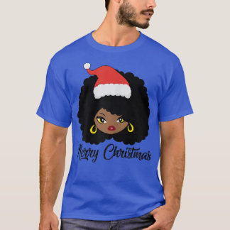 Womens WNbd Weihnachtsmannmütze Black Girl Christm T-Shirt