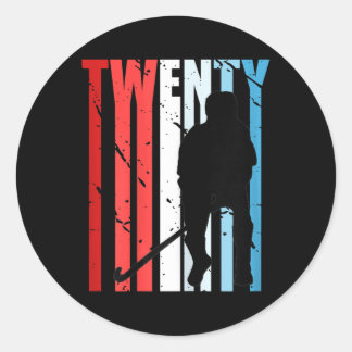 Womens Womens Field Hockey 48th Birthday Player Te Runder Aufkleber