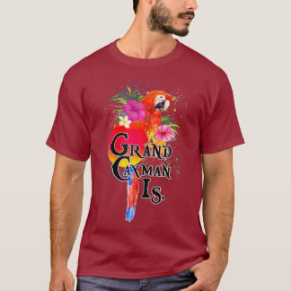 Womens Womens Grand Cayman Islands Parrot T-Shirt