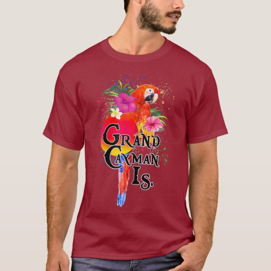 Womens Womens Grand Cayman Islands Parrot T-Shirt (Vorderseite)