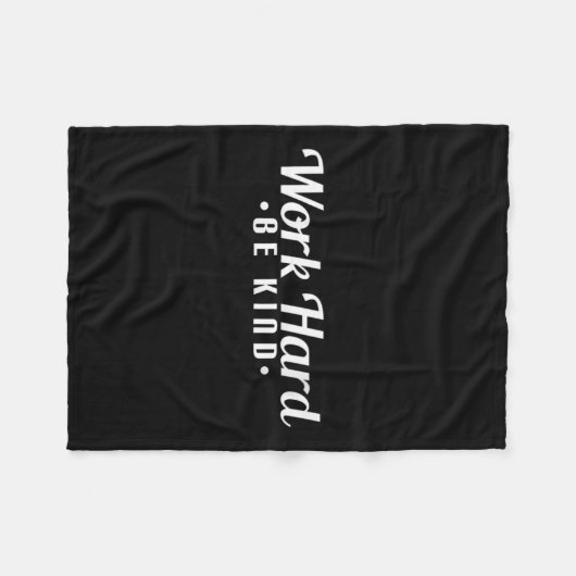 Womens Work Hard Be Kind Motivational V-neck Fleecedecke (Vorderseite (Horizontal))