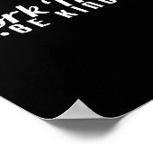 Womens Work Hard Be Kind Motivational V-neck Poster (Ecke)