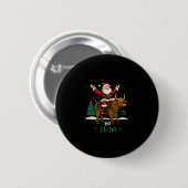 Womens Xmas Tree Lighting Santa Riding Highland Co Button (Vorne & Hinten)