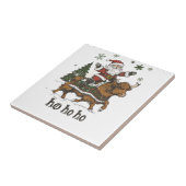 Womens Xmas Tree Lighting Santa Riding Highland Co Fliese (Seite)