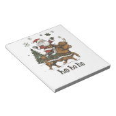 Womens Xmas Tree Lighting Santa Riding Highland Co Notizblock (angewinkelt)