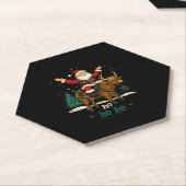 Womens Xmas Tree Lighting Santa Riding Highland Co Untersetzer (angewinkelt)