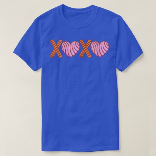 Womens XOXO Conchas y Churros Mexican Brei Lover T-Shirt (Design vorne)