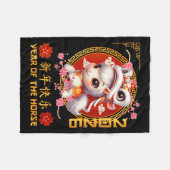Womens Year Of The Horse 2026 Chinese Lunar New Ye Fleecedecke (Vorderseite (Horizontal))