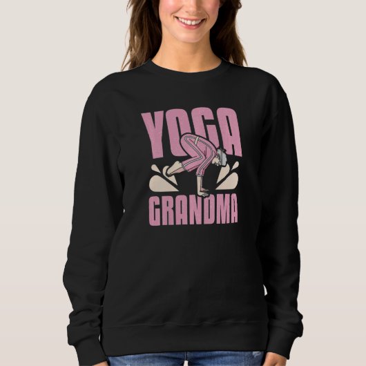 Womens Yoga Nana Grandma Sweatshirt (Vorderseite)