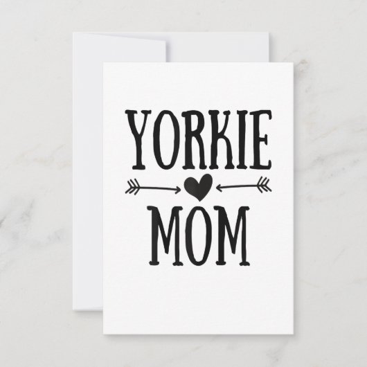 Womens Yorkie Mama Funny Yorkshire Terrier Geschen RSVP Karte (Vorderseite)