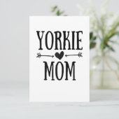 Womens Yorkie Mama Funny Yorkshire Terrier Geschen RSVP Karte (Stehend Vorderseite)
