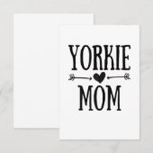 Womens Yorkie Mama Funny Yorkshire Terrier Geschen RSVP Karte (Vorne/Hinten)
