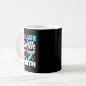 Womens You Are Worth Every Breath Depression Aware Kaffeetasse (Vorderseite Links)