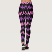 Womens Zig Zag Lila/rosa Mode Leggings (Rückseite)