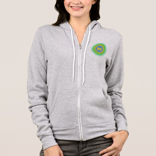 Women's Zip-Up Hoodie heather SUN BRASIL (Vorderseite)