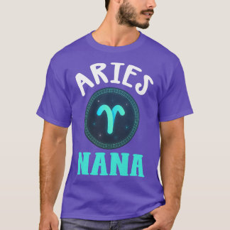 Womens Zodiac Sign Aries Nana Horoskop Astrologie T-Shirt
