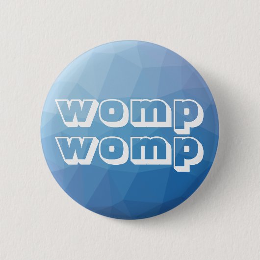 Womp Geometric Blue Button (Vorderseite)
