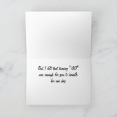 WON PLAY A SONG ]**40th BIRTHDAY CARD** HUMOR Karte (Innenseite)