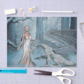 Wondeful Fee mit Drachen Seidenpapier (Handwerk)