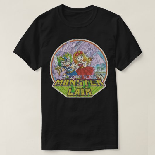 Wonder Boy III Monster Lair Retro Logo T-Shirt (Design vorne)