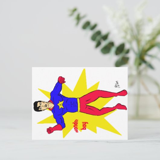 Wonder Boy Postkarte (Stehend Vorderseite)