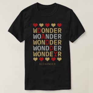 Wonder Daddy Red Gold Silver Glitzer Individuelle T-Shirt