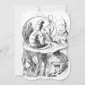 Wonder- Elegante Alice im Wunderland Einladung (Rückseite)