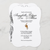 Wonder- Elegante Alice im Wunderland Einladung (Vorne/Hinten)