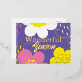 Wonder Grüße. Folien Feiertagspostkarte (Vorderseite/Rückseite)