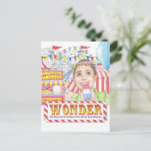 Wonder inspirierende Postkarte (Stehend Vorderseite)