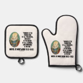 Wonder ist die Stiftung der Philosophie Montaigne Ofenhandschuh & Topflappen-Set (Vorderseite)