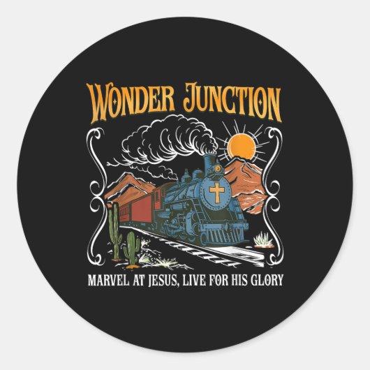 Wonder Junction Marvel At Jesus Christian Summer B Runder Aufkleber (Vorderseite)