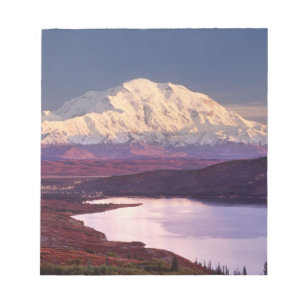 Wonder Lake und Mt. Denali bei Sonnenaufgang in de Notizblock