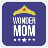 Wonder Mama - Glossy Quadratischer Aufkleber (Vorderseite)