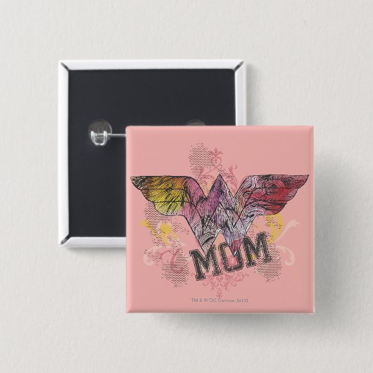 Wonder Mama Mixed Media Button (Vorne & Hinten)