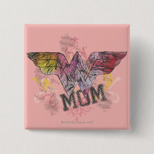 Wonder Mama Mixed Media Button