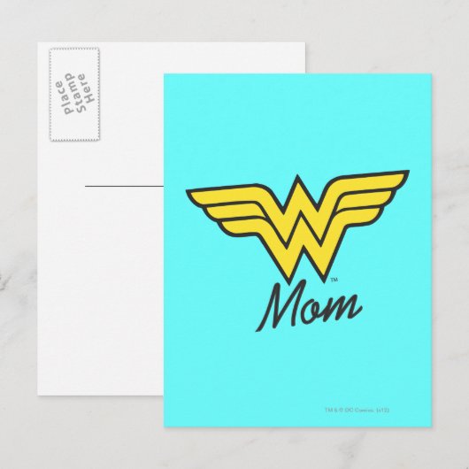 Wonder Mama Mixed Media Postkarte (Vorne/Hinten)