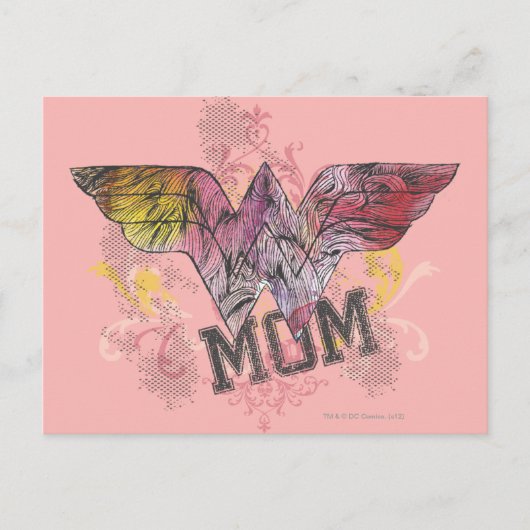 Wonder Mama Mixed Media Postkarte (Vorderseite)
