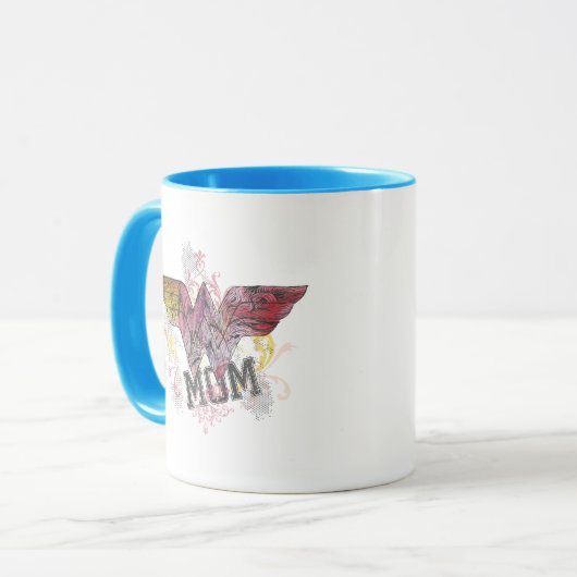 Wonder Mama Mixed Media Tasse (Vorderseite Links)