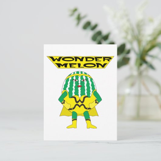 Wonder Melon Postkarte (Stehend Vorderseite)
