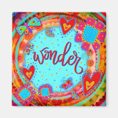 Wonder Niedlich Whimsical Fun farbenfrohe Kinder T Magnet (Vorne)