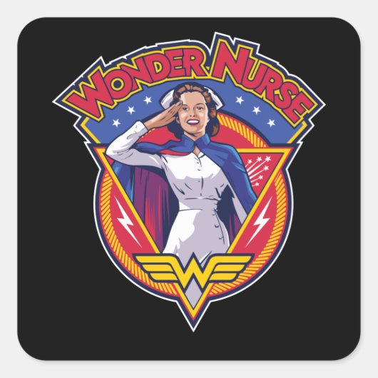 Wonder Nurse Quadratischer Aufkleber (Vorderseite)