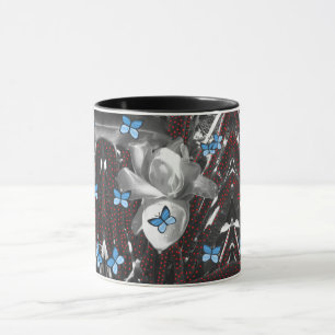 Wonder Rose Red Ants & Blue Butterfly Signature Tasse