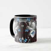 Wonder Rose Red Ants & Blue Butterfly Signature Tasse (Vorderseite Links)