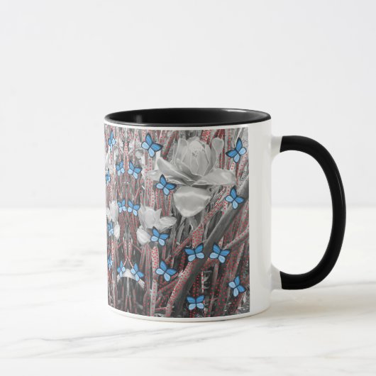 Wonder Rose Red Ants & Blue Butterfly Signature Tasse (Rechts)