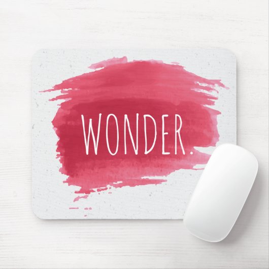WONDER-Text auf der roten, farbigen Maus Mousepad (Mit Mouse)