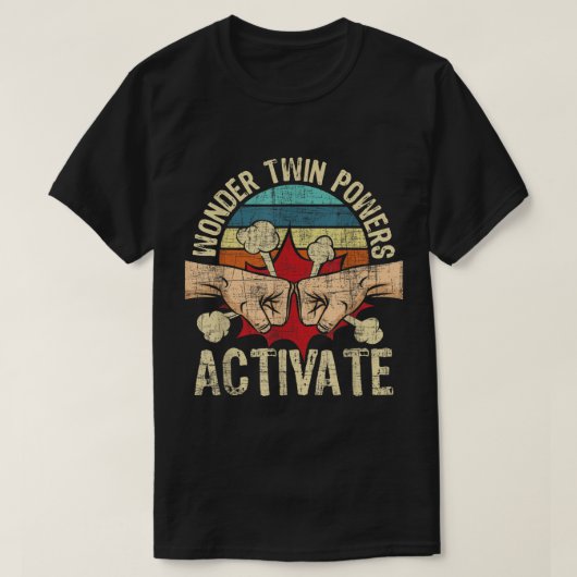 Wonder Twin Powers Activate  Twins Brother Sister  T-Shirt (Design vorne)