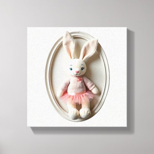 Wonder Wall Art Ballerina Bunny Leinwanddruck (Vorderseite)