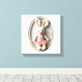 Wonder Wall Art Ballerina Bunny Leinwanddruck (Insitu (Holzboden))
