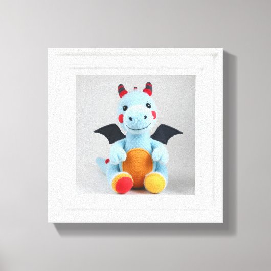 Wonder Wall Art Blue Dragon Joy Leinwanddruck (Vorderseite)